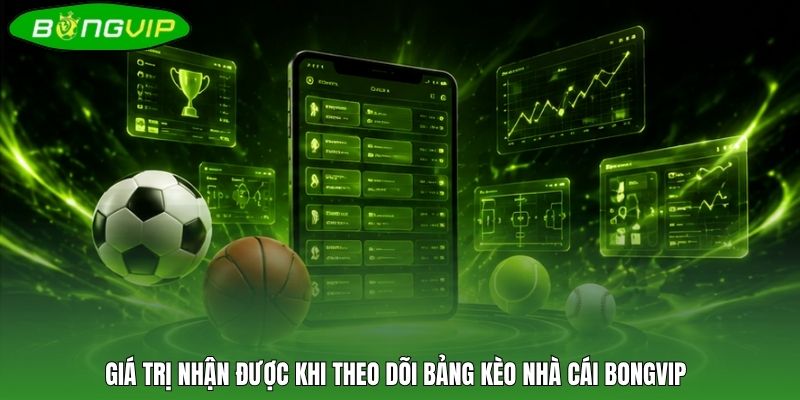 Giá trị nhận được khi theo dõi bảng kèo nhà cái BONGVIP
