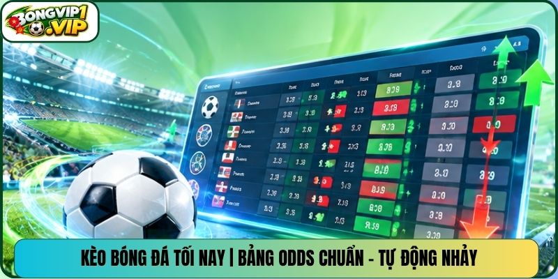 Kèo Bóng Đá Tối Nay | Bảng Odds Chuẩn - Tự Động Nhảy